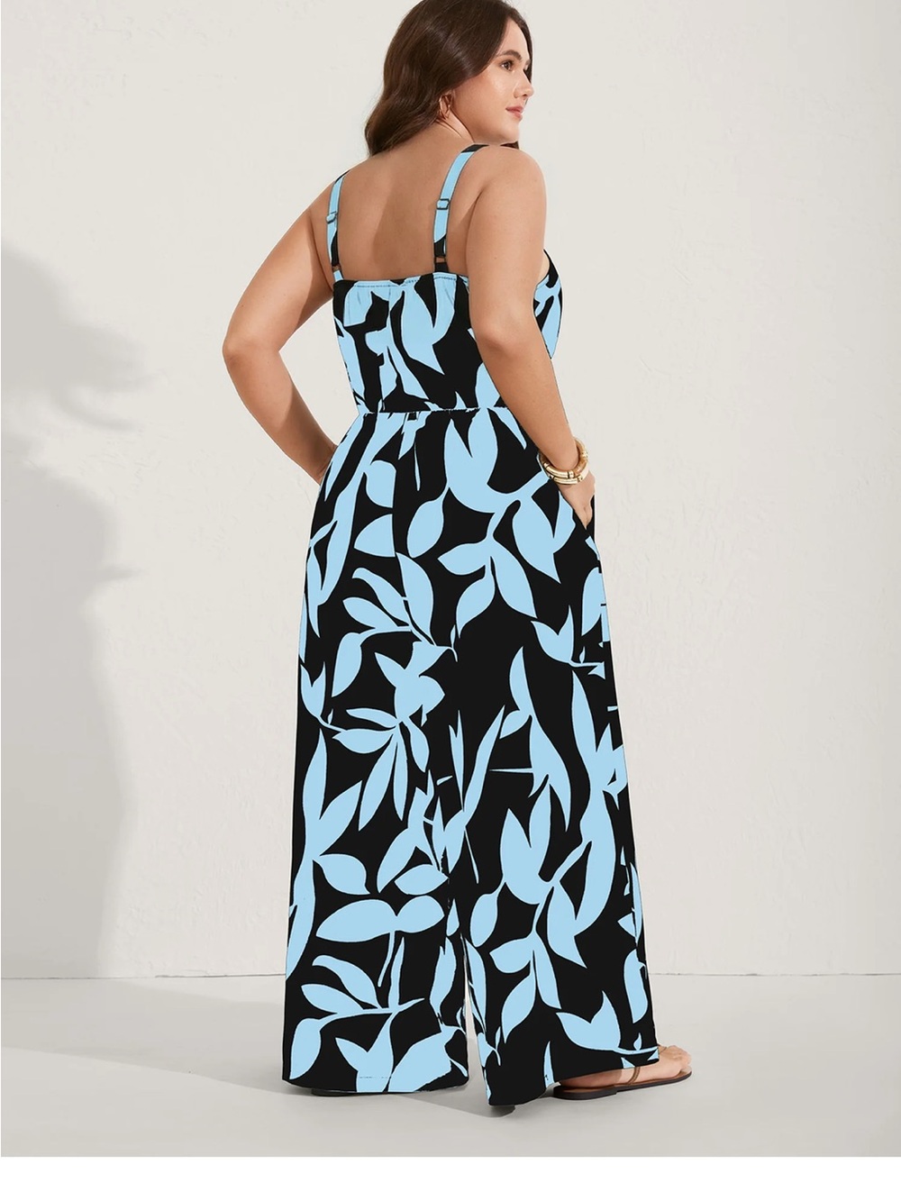 BloomChic Silhouette Floral Print Sweetheart Jumpsuit Sz 14-16 - Picture 2 of 7